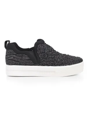 Ash Glitter Textured Slip-On