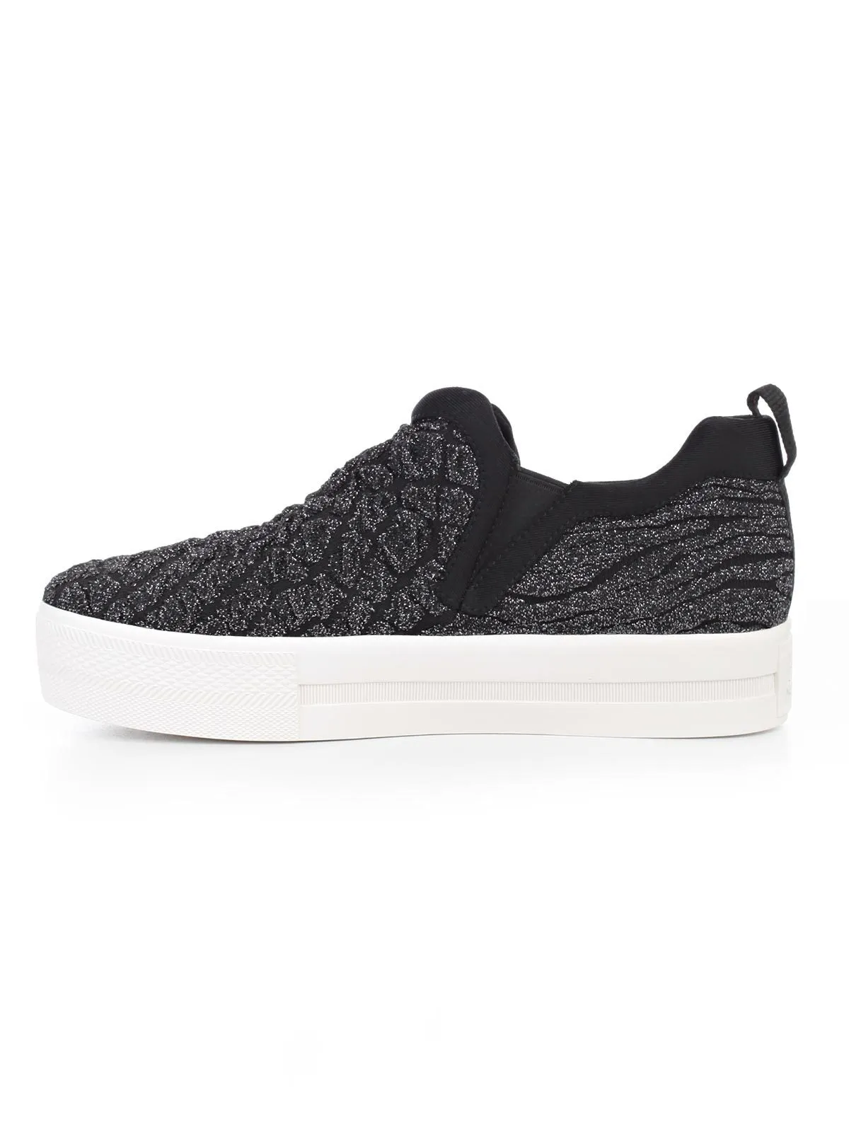 Ash Glitter Textured Slip-On