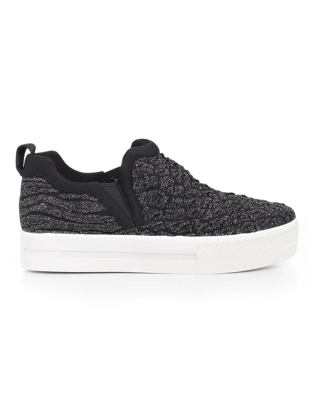 Ash Glitter Textured Slip-On