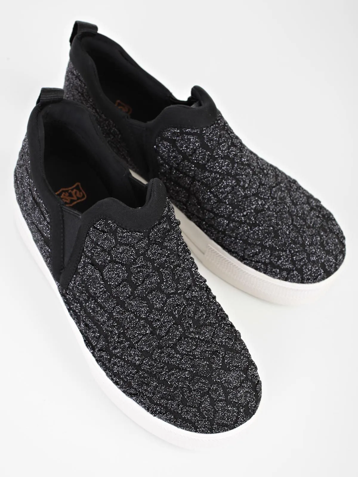 Ash Glitter Textured Slip-On